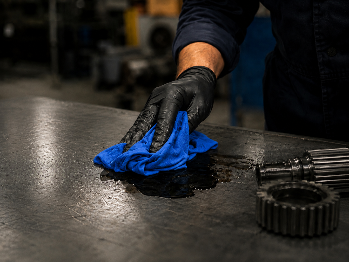 Trapo azul para absorción de aceite
